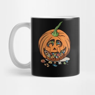 Halloween Pumpkin with Candies Mug